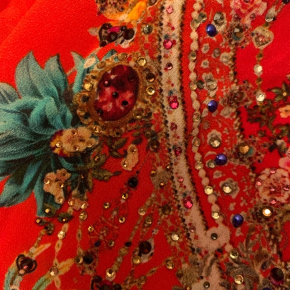 Camille T Back Chrystal beaded  SILK  tank - Picture 12 of 13